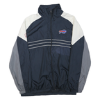 NFL Mens Navy White Grey Zip Jacket XL Polyester Blend Plain Sportswear Track