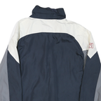 NFL Mens Navy White Grey Zip Jacket XL Polyester Blend Plain Sportswear Track