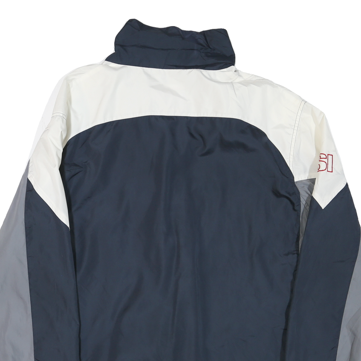 NFL Mens Navy White Grey Zip Jacket XL Polyester Blend Plain Sportswear Track