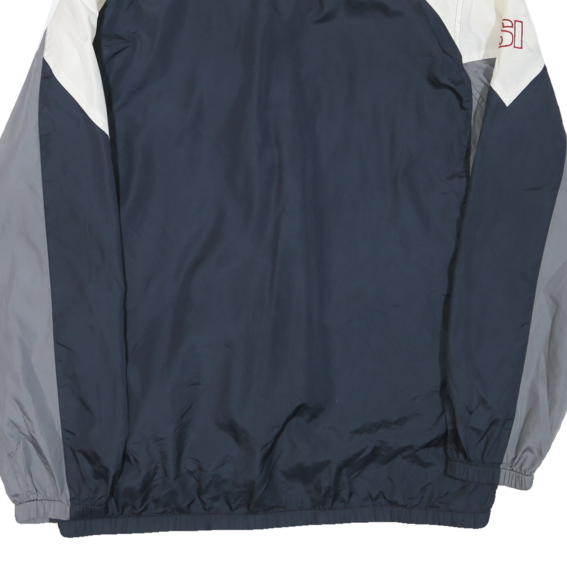 NFL Mens Navy White Grey Zip Jacket XL Polyester Blend Plain Sportswear Track