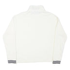 NAUTICA Mens White Quarter Zip Sweatshirt S Cotton Blend Casual Sportswear