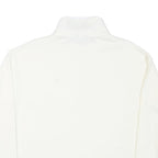 NAUTICA Mens White Quarter Zip Sweatshirt S Cotton Blend Casual Sportswear