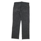 DICKIES Mens Cotton Blend Black Regular Straight Trousers W32 L30 Workwear Zip