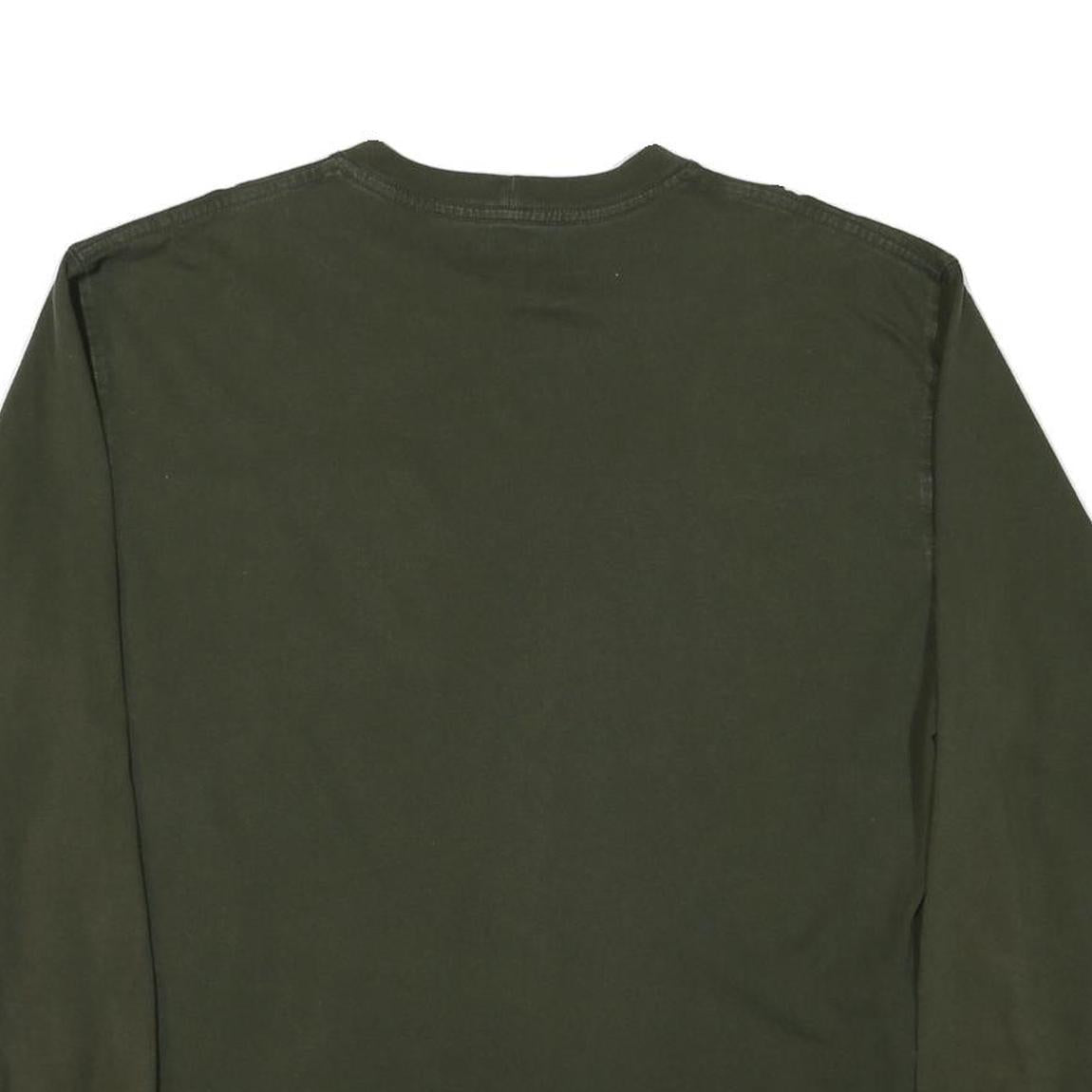 CARHARTT Mens Green Long Sleeve Crew Neck Pocket T-Shirt L Cotton Blend