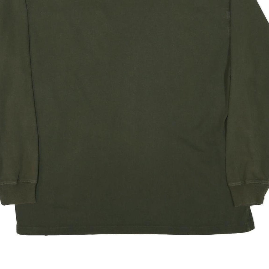 CARHARTT Mens Green Long Sleeve Crew Neck Pocket T-Shirt L Cotton Blend