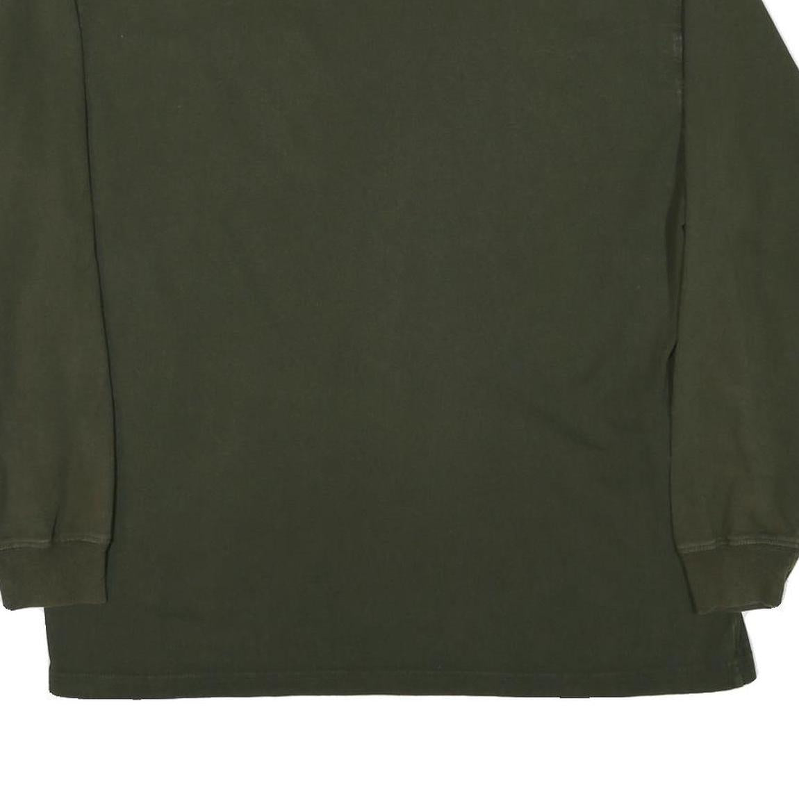 CARHARTT Mens Green Long Sleeve Crew Neck Pocket T-Shirt L Cotton Blend