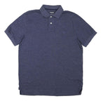 CHAPS Mens Blue Polo Shirt Short Sleeve Plain L Casual Classic Style