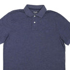 CHAPS Mens Blue Polo Shirt Short Sleeve Plain L Casual Classic Style