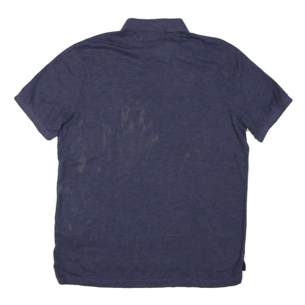 CHAPS Mens Blue Polo Shirt Short Sleeve Plain L Casual Classic Style