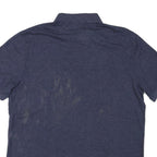 CHAPS Mens Blue Polo Shirt Short Sleeve Plain L Casual Classic Style