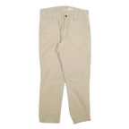 CARHARTT Mens Beige Cotton Blend Relaxed Fit Straight Trousers W30 L25 Casual