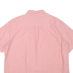 CHAPS Mens Pink Cotton Blend Shirt 2XL Button-Down Short Sleeve Casual
