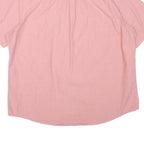 CHAPS Mens Pink Cotton Blend Shirt 2XL Button-Down Short Sleeve Casual