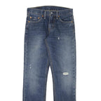 LEVI'S Mens Slim Blue Denim Light Wash Jeans W28 L30 Classic Zip Pockets