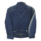 LEVI'S Mens Blue Denim Button Jacket S Cotton Blend Classic Vintage Style