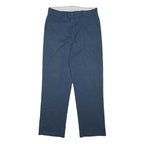 DICKIES Mens Navy Blue Regular Fit Straight Leg Trousers W33 L31 Workwear Casual