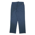 DICKIES Mens Navy Blue Regular Fit Straight Leg Trousers W33 L31 Workwear Casual