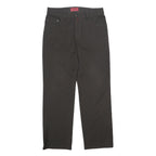 PIERRE CARDIN Mens Polyester Blend Black Regular Straight Trousers W36 L34
