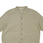 L.L.BEAN Mens Shirt Beige Spotted L