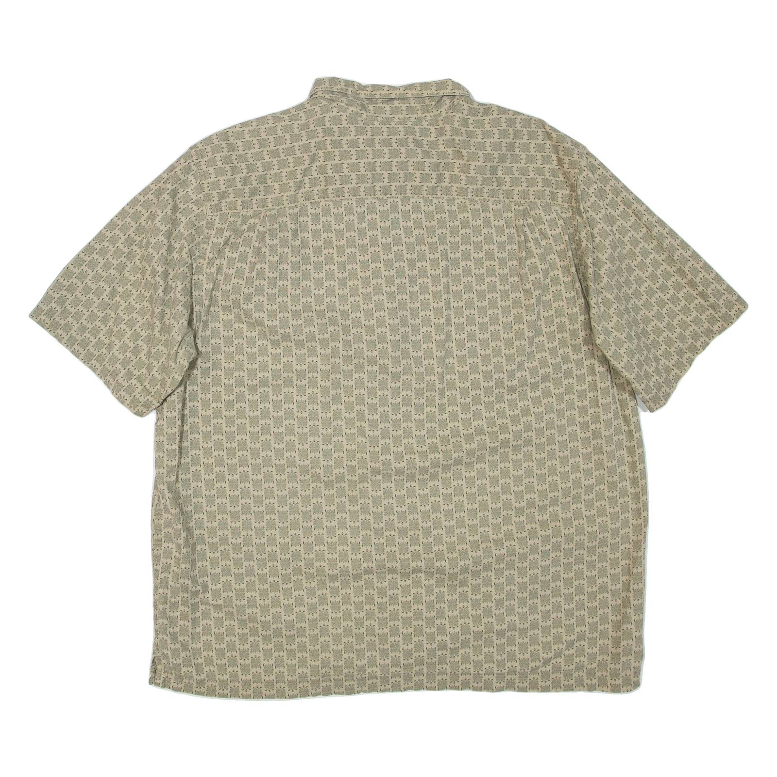L.L.BEAN Mens Shirt Beige Spotted L