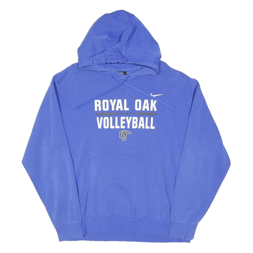 NIKE Mens Blue Royal Oak Volleyball Pullover Hoodie XL Cotton Blend Casual