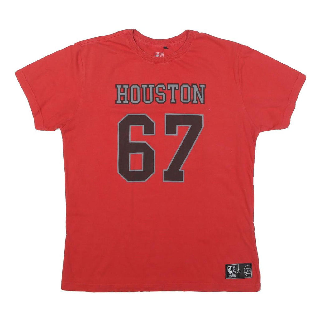NBA Mens Red Houston Rockets Graphic T-Shirt M Short Sleeve Crew Neck Basketball