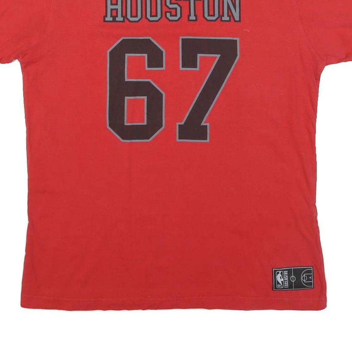 NBA Mens Red Houston Rockets Graphic T-Shirt M Short Sleeve Crew Neck Basketball