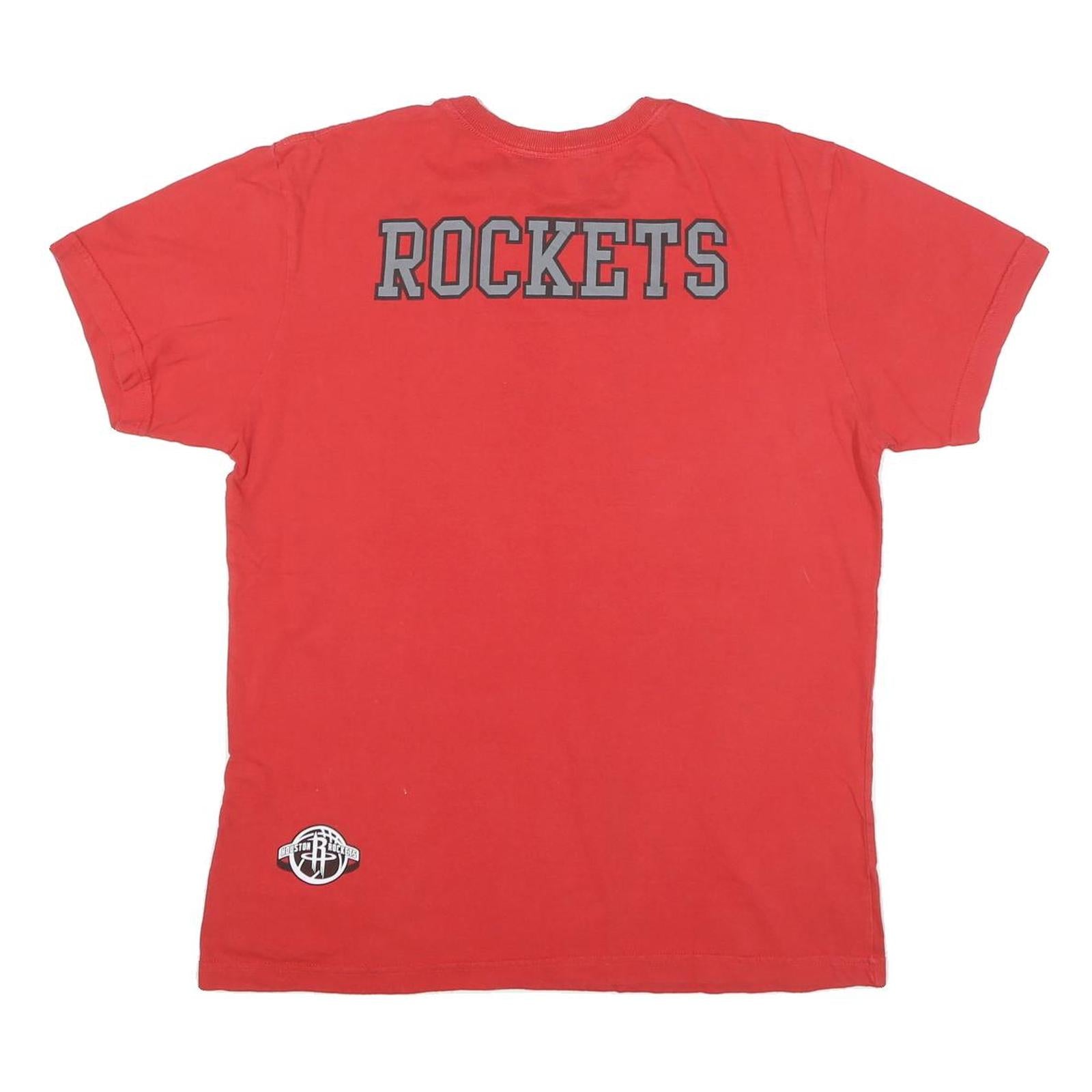 NBA Mens Red Houston Rockets Graphic T-Shirt M Short Sleeve Crew Neck Basketball