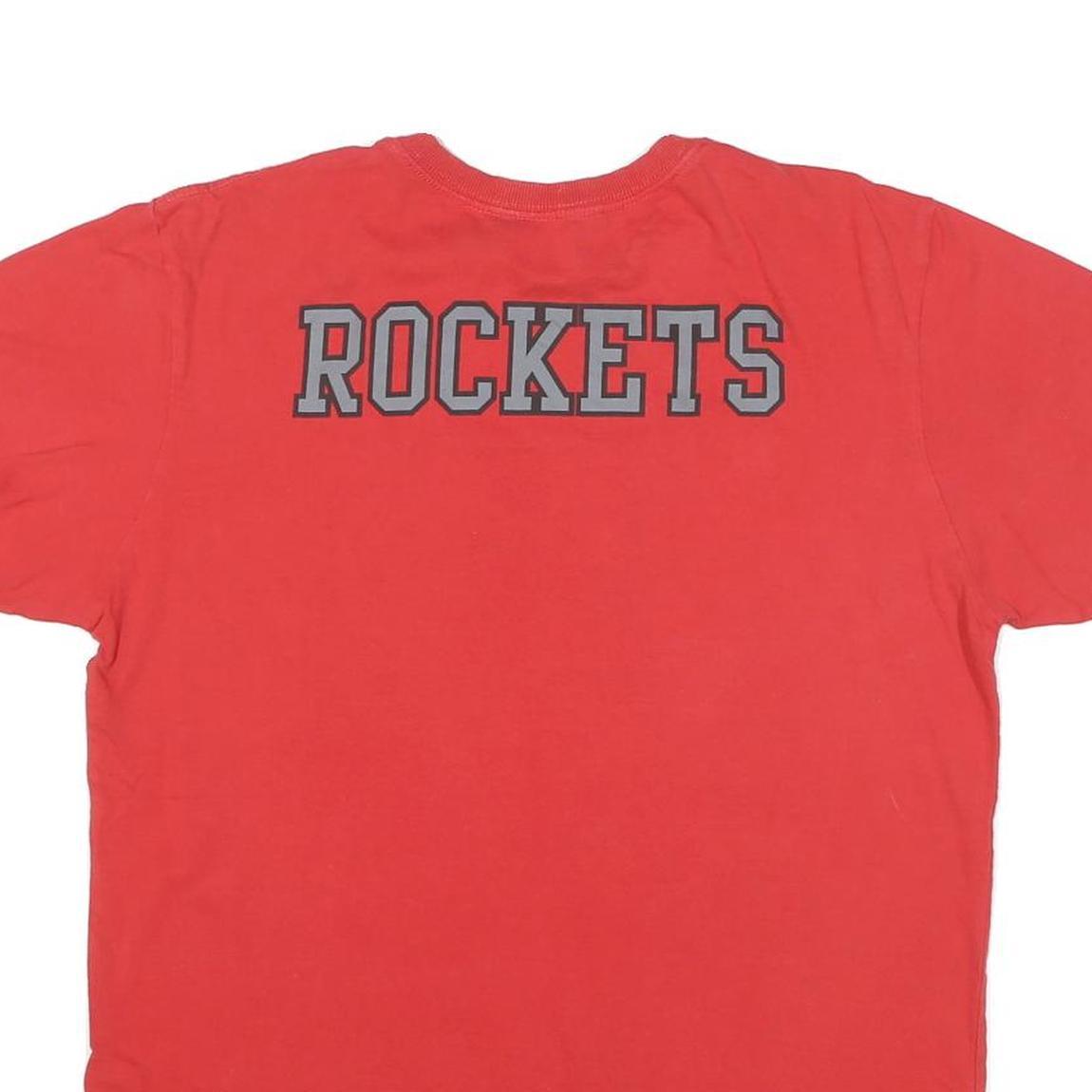 NBA Mens Red Houston Rockets Graphic T-Shirt M Short Sleeve Crew Neck Basketball