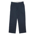 DICKIES Mens Regular Fit Black Cotton Blend Zip Trousers W32 L30 Workwear Casual