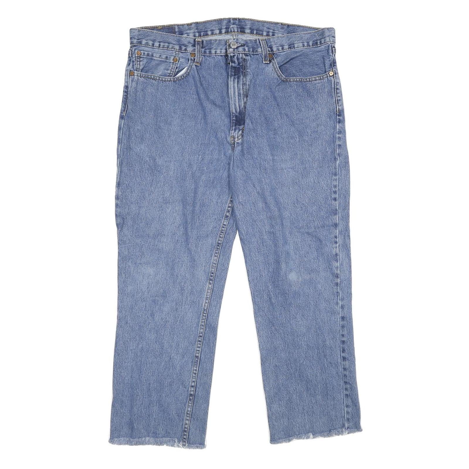 LEVI'S 516 Mens Jeans Blue Relaxed Straight Denim Medium W38 L26 Classic Zip