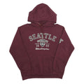 PRAIRIE MOUNTAIN Mens Maroon Seattle Pullover Hoodie L Cotton Blend