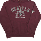 PRAIRIE MOUNTAIN Mens Maroon Seattle Pullover Hoodie L Cotton Blend