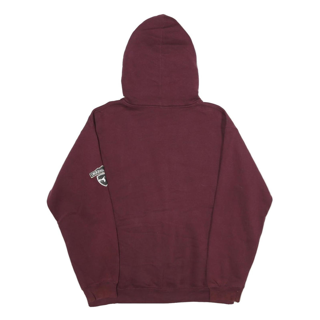 PRAIRIE MOUNTAIN Mens Maroon Seattle Pullover Hoodie L Cotton Blend