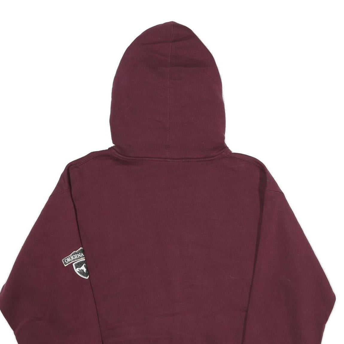 PRAIRIE MOUNTAIN Mens Maroon Seattle Pullover Hoodie L Cotton Blend