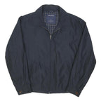 NAUTICA Mens Navy Blue Cotton Blend Jacket M Plain Zip Casual Lightweight