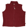 WOOLRICH Womens Red Zip Fleece Vest XL Polyester Sleeveless Casual Outdoor Layer