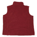 WOOLRICH Womens Red Zip Fleece Vest XL Polyester Sleeveless Casual Outdoor Layer