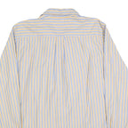 TOMMY HILFIGER Mens Blue & Yellow Stripe Shirt L Classic Fit Button Up