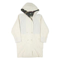 TRADITION Womens Cream Jacket L Polyester Blend Plain Button Closure Hooded
