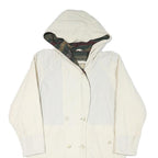 TRADITION Womens Cream Jacket L Polyester Blend Plain Button Closure Hooded