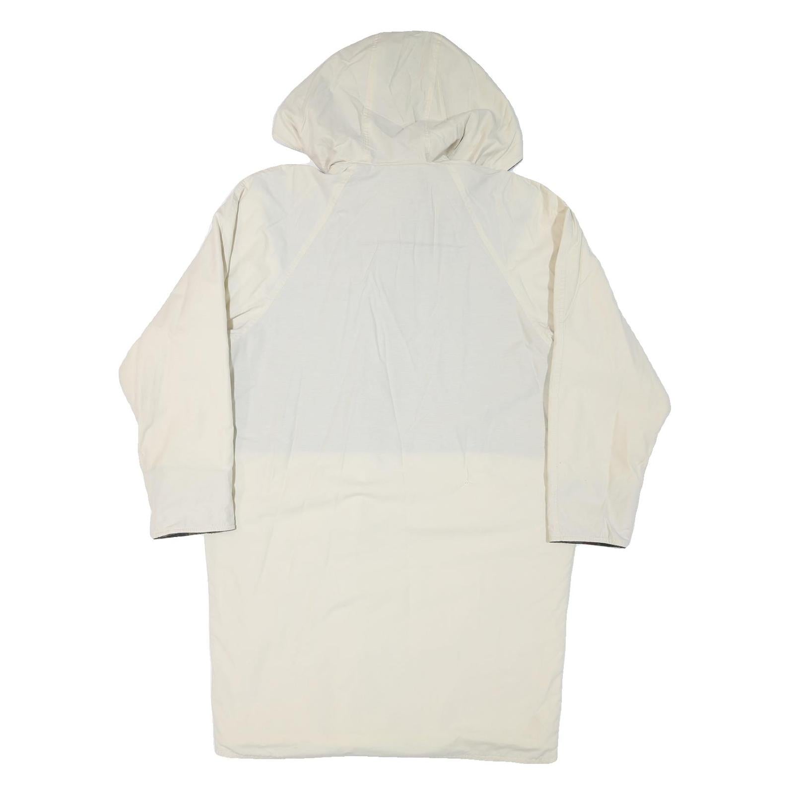 TRADITION Womens Cream Jacket L Polyester Blend Plain Button Closure Hooded