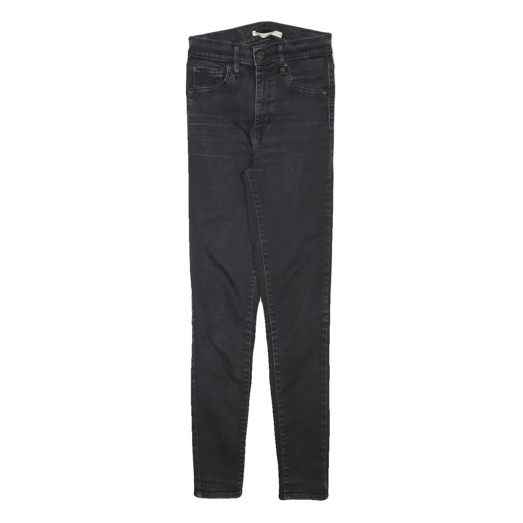 LEVI'S Womens Jeans Black Slim Skinny Denim Medium W22 L27 Zip Cotton Blend