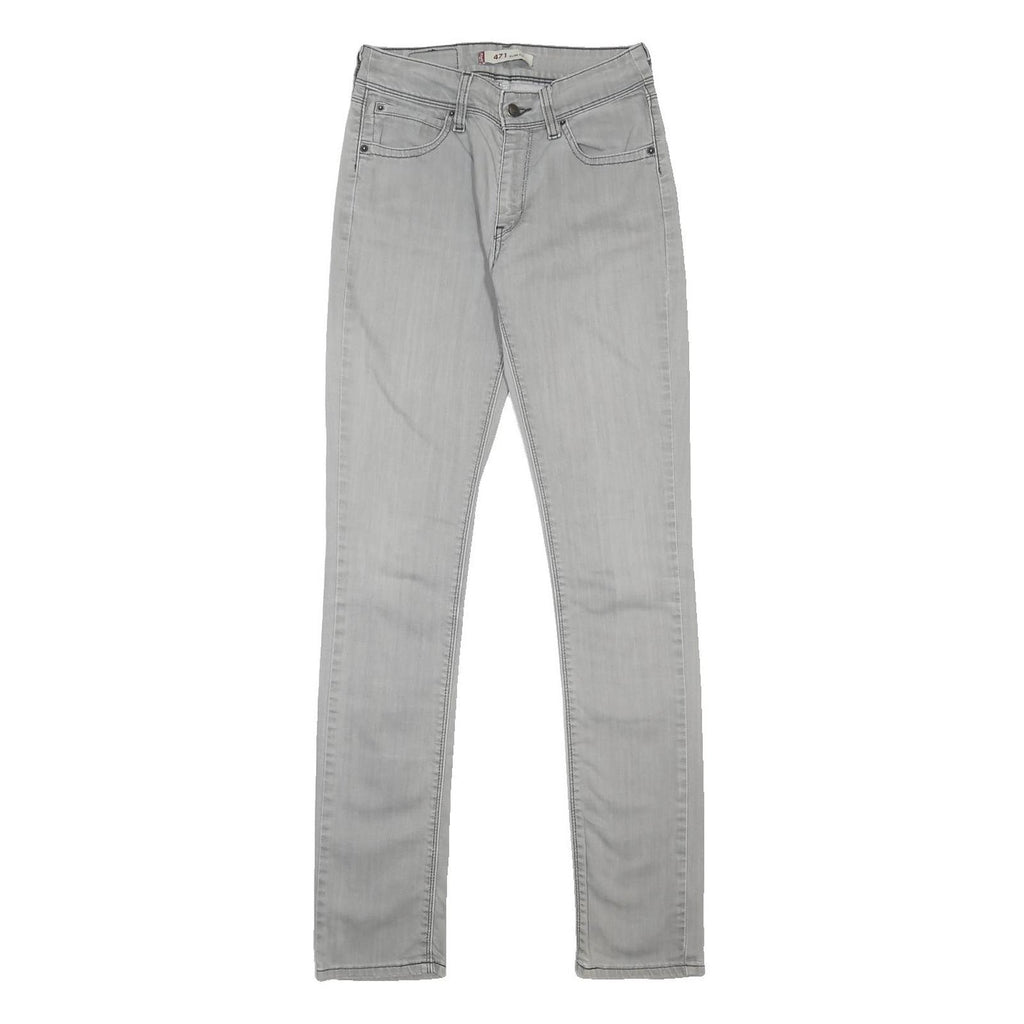 LEVI'S 471 Womens Jeans Slim Skinny Denim Light W29 L34 Stylish Zip Closure