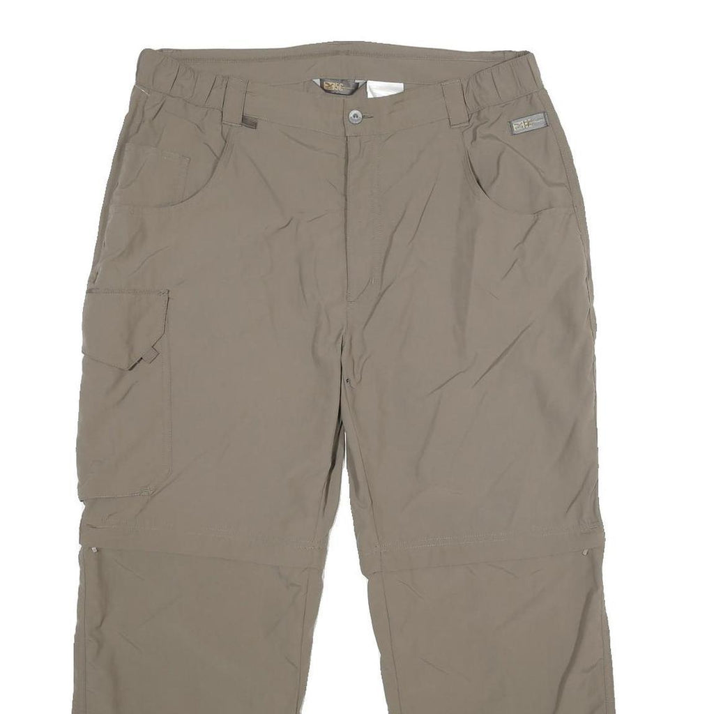 SALEWA Mens Nylon Beige Relaxed Straight Trousers W36 L27 Outdoor Zip Pocket