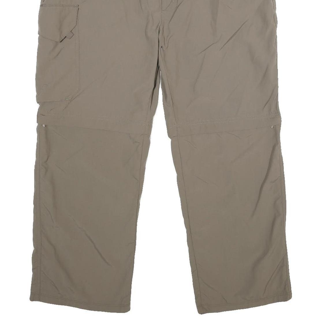 SALEWA Mens Nylon Beige Relaxed Straight Trousers W36 L27 Outdoor Zip Pocket