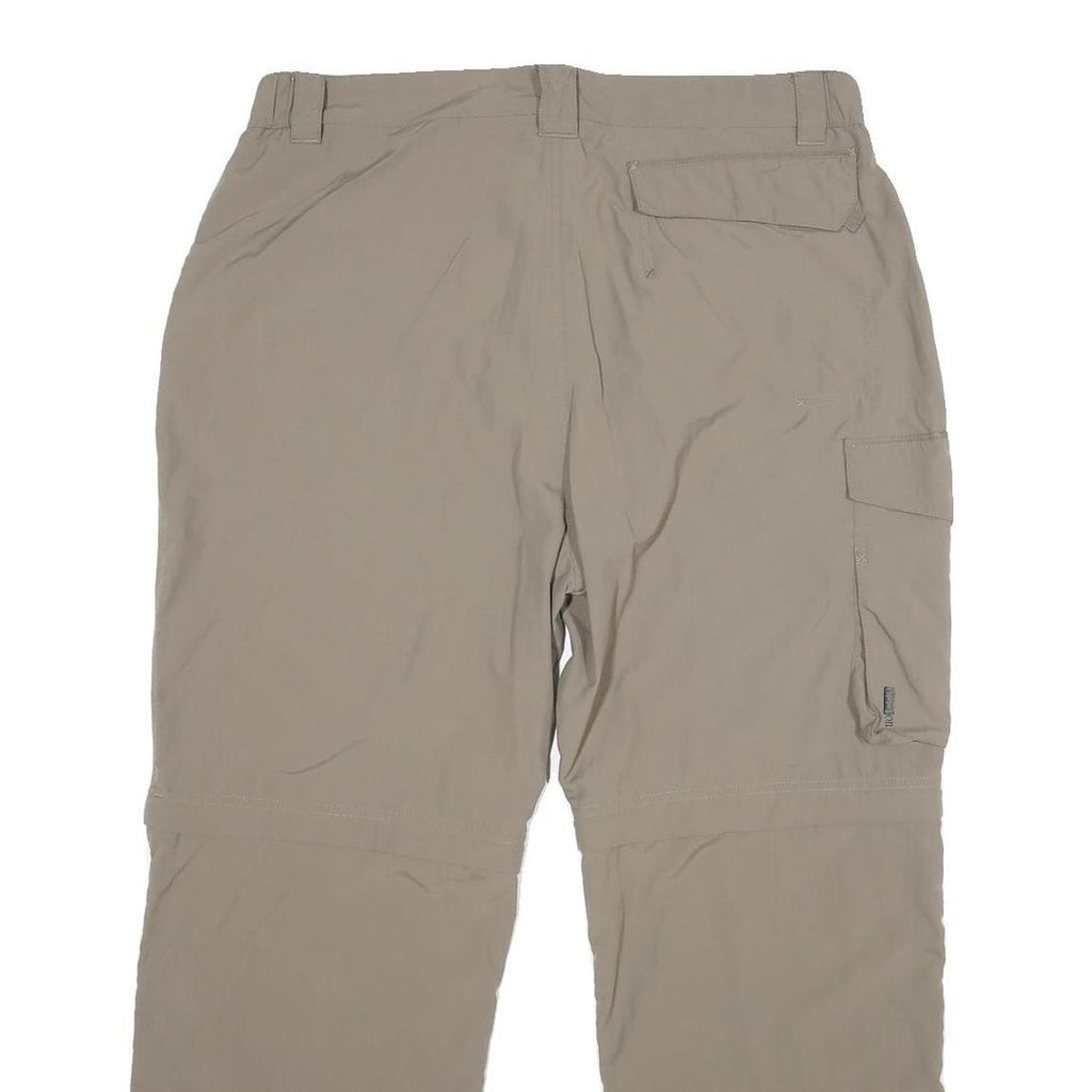 SALEWA Mens Nylon Beige Relaxed Straight Trousers W36 L27 Outdoor Zip Pocket