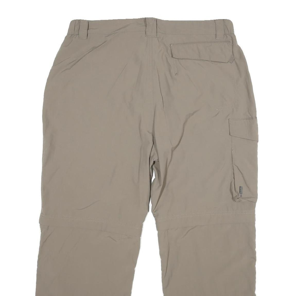 SALEWA Mens Nylon Beige Relaxed Straight Trousers W36 L27 Outdoor Zip Pocket