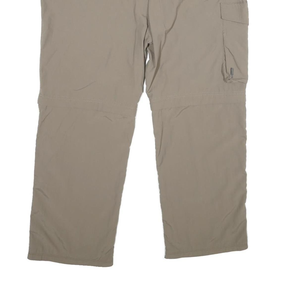 SALEWA Mens Nylon Beige Relaxed Straight Trousers W36 L27 Outdoor Zip Pocket