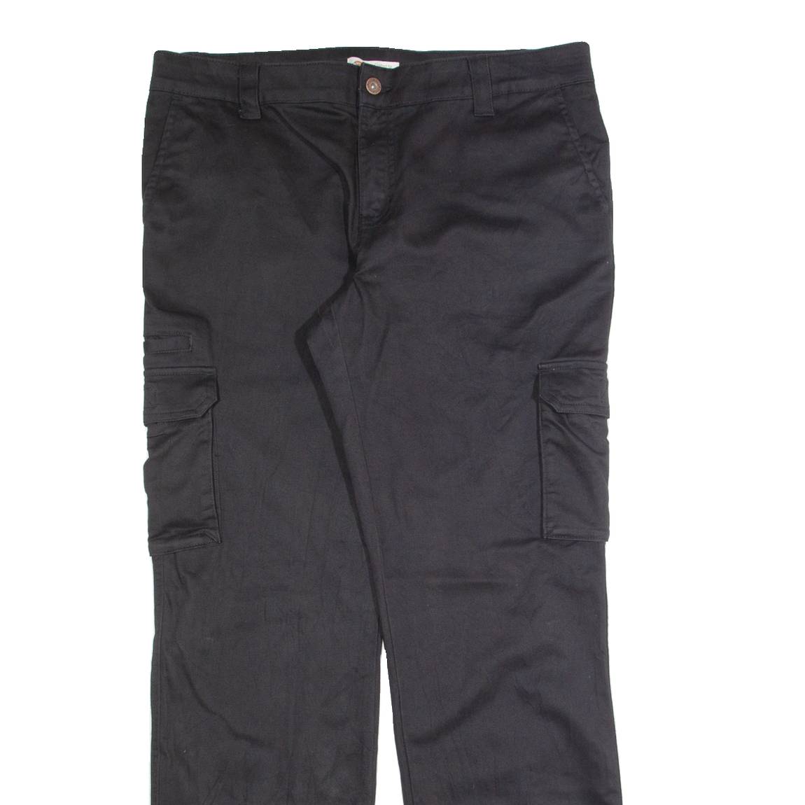 DICKIES Cargo Workwear Womens Trousers Black Relaxed Straight W36 L32